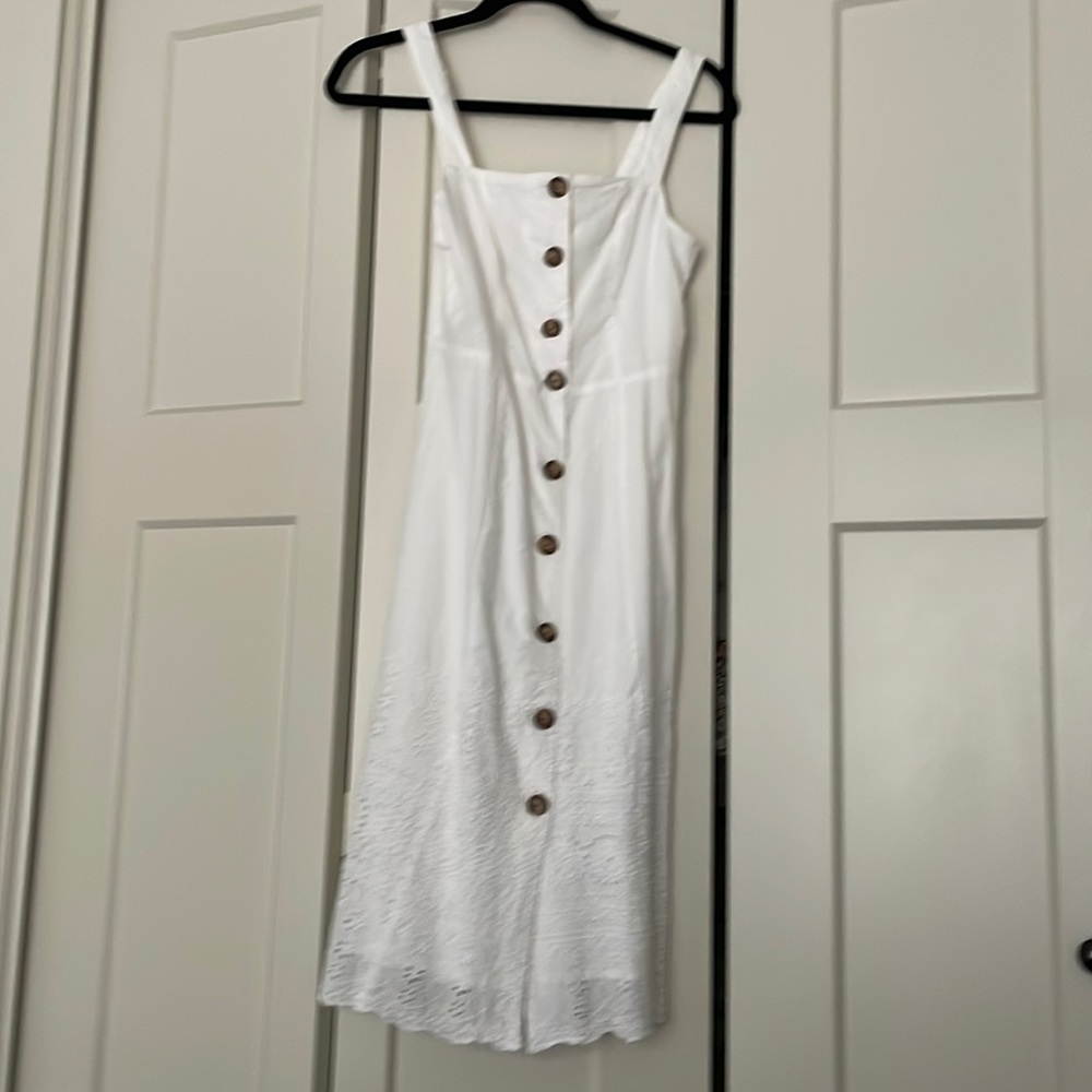 NWT Gap Sleeveless white button down dress size 00